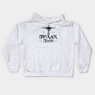 Texan Faith - HornCross Cross black Kids Hoodie